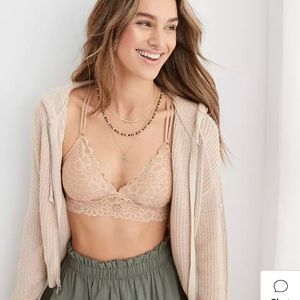 Aerie Seaside Lace Padded Triangle Bralette